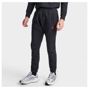 MEN'S ADIDAS ORIGINALS TREFOIL ESSENTIALS SWEATPANTS BLACK SIZE LARGE BRAND NEW